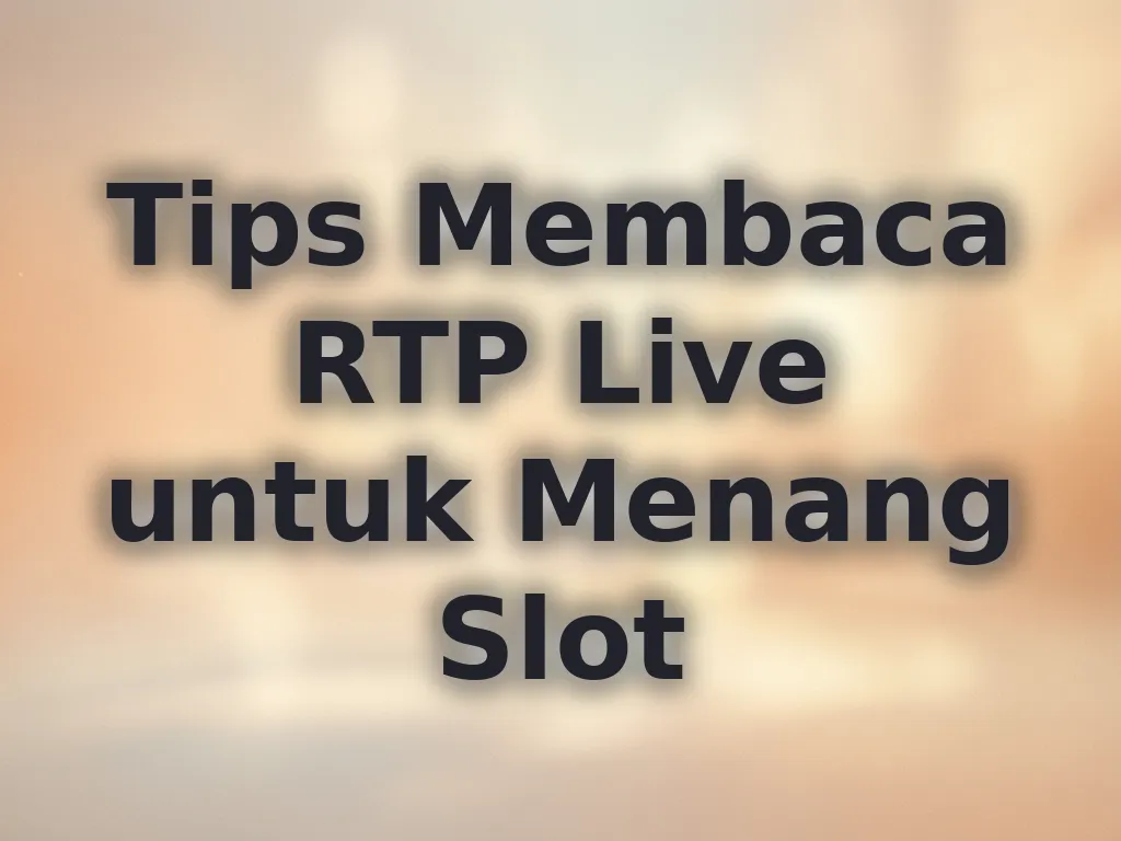 Tips Membaca RTP Live untuk Menang Slot